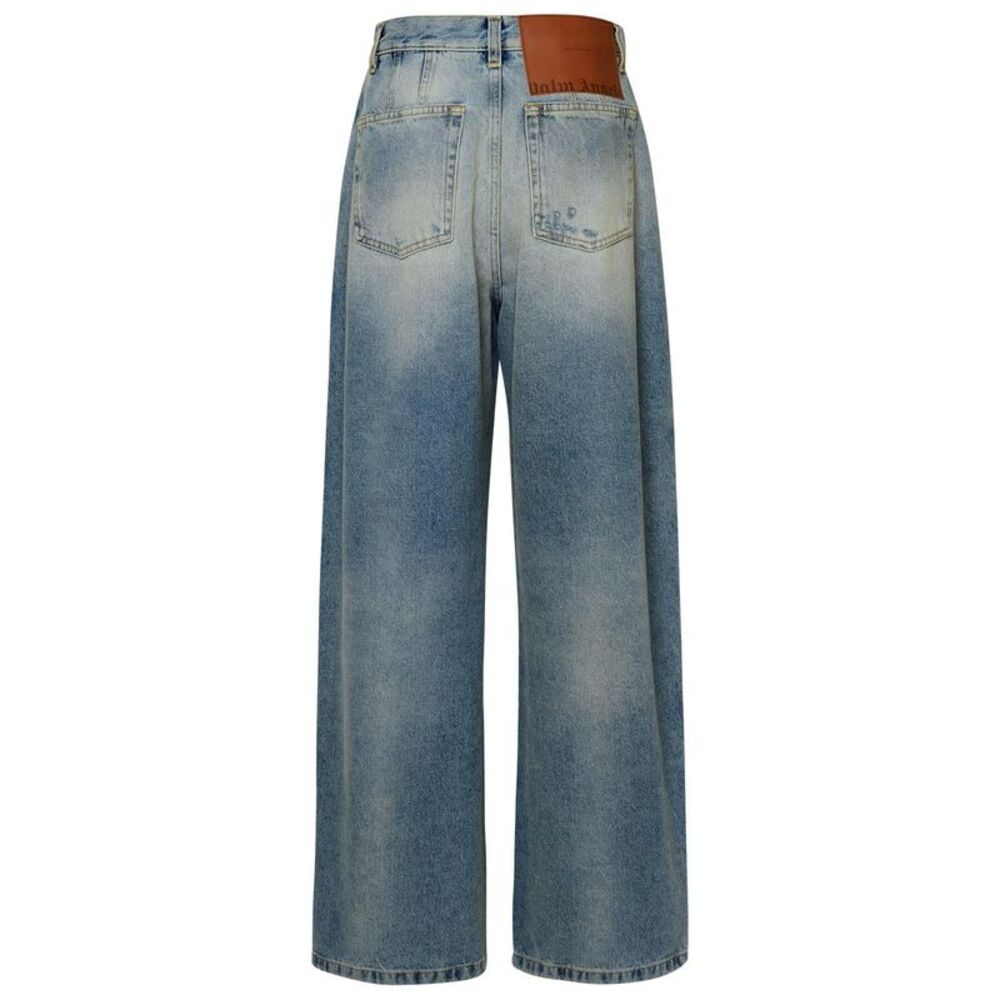 PALM ANGELS Paris Jeans In Light Blue Denim - Picture 3 of 3